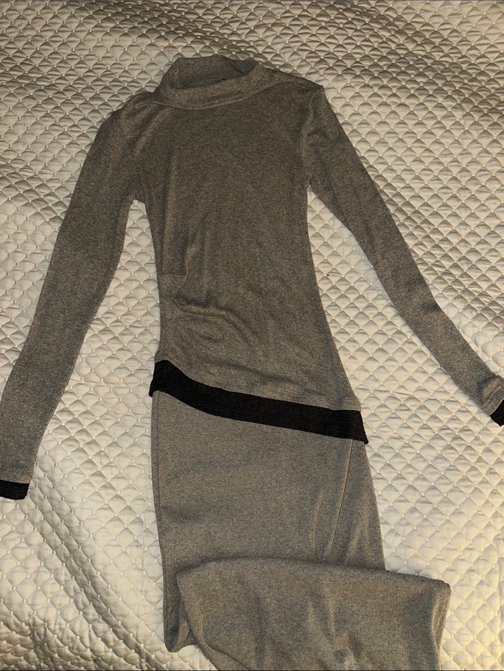ZARA Long Sleeve Gray Marl Dress